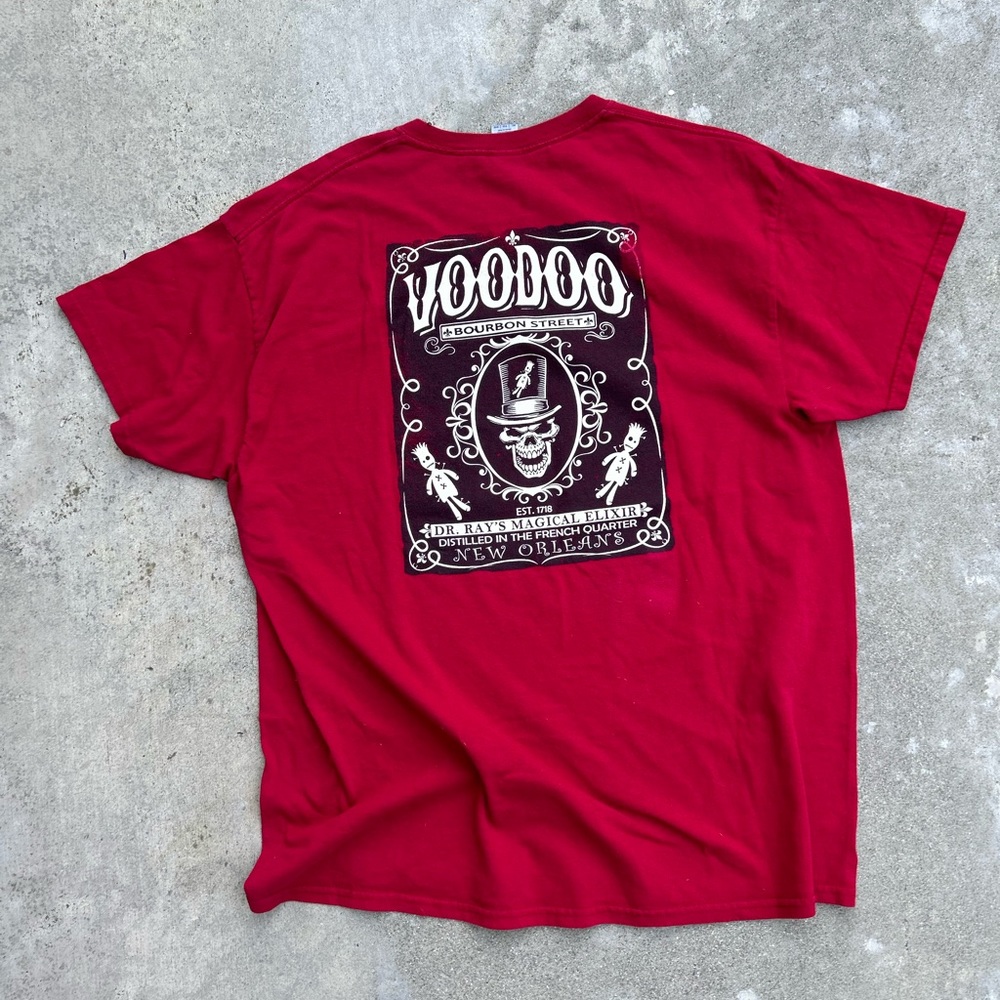Voo Doo New Orleans Tshirt Size Adult XL Burgundy